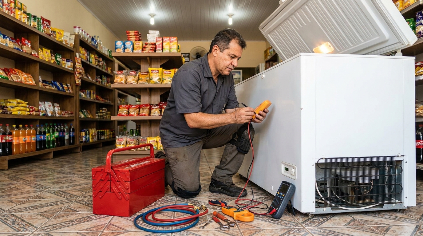 Recarga de gás de freezer em Canoas‑RS