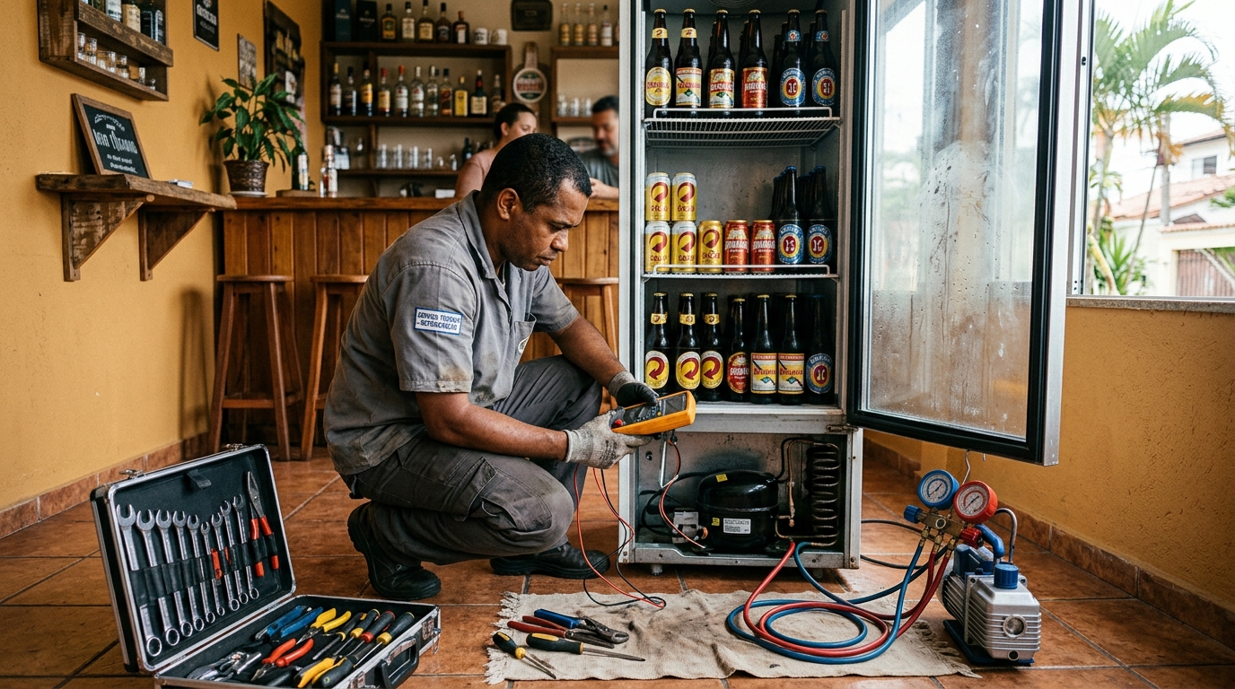 Troca de termostato de cervejeira em Belém‑PA